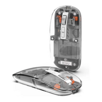 Transparent Wireless Mouse – Rechargeable | Silent Click | Stylish Crystal Design