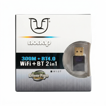 Ronap W107 300M + BT4.0 WiFi Bluetooth 2-in-1 USB Adapter – Wireless WiFi & Bluetooth Adapter