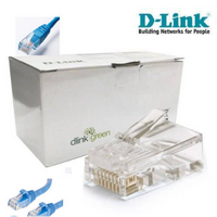 D-Link RJ45 CAT6 Network Connector (100 Pcs) – 8P8C Modular Plug | LAN Cable Connector | High-Quality