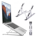 Adjustable Foldable Laptop Stand – Portable Aluminum Stand for Comfortable Viewing & Better Airflow