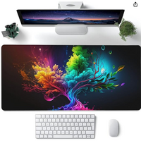 colorful Gaming Mouse Pad (35" × 15.8") – XXL Extended Desk Mat | Smooth Surface | Anti-Slip Base